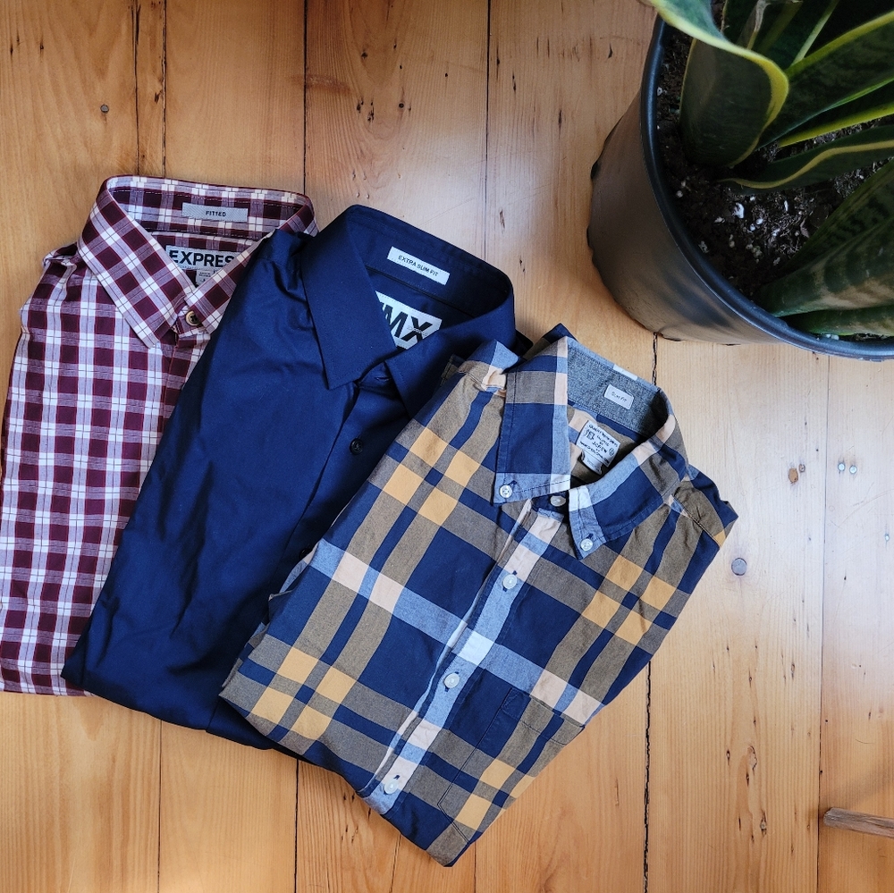 Bundle of 3 mens long sleeve dress shirts